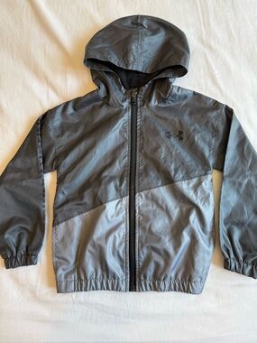 Under Armour Black and Gray Hooded ColdGear Jacket